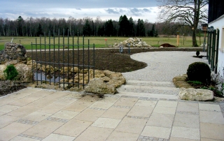 Terrasse Einfahrt Weg Abböschung